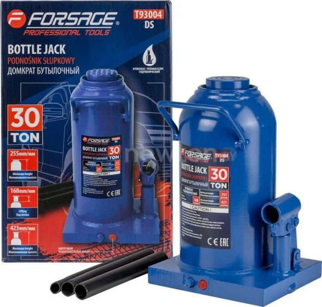 Бутылочный домкрат FORSAGE F-T93004(DS) 30т