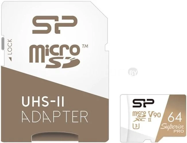 Карта памяти Silicon-Power Superior Pro A2 microSDXC SP064GBSTXKA2V20SP 64GB (с адаптером)
