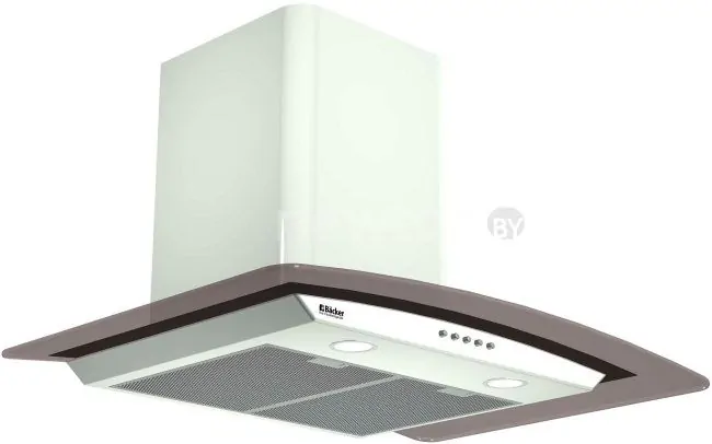 Кухонная вытяжка Backer QD60A-G6L200 Shiny White Dark Glass