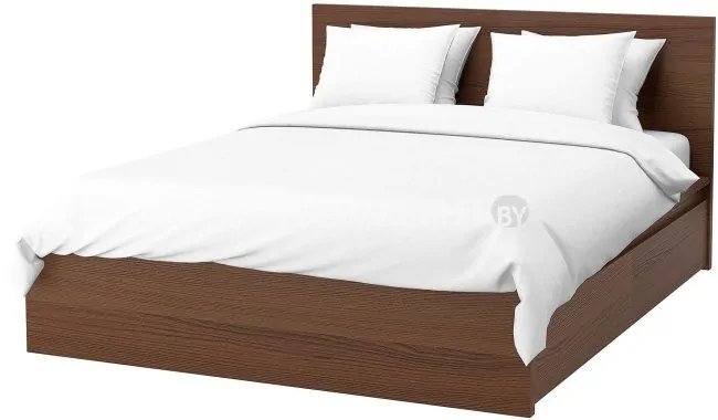 Кровать Ikea Мальм 200x160 (4 ящика, коричневый ясень, Лурой) 192.108.90