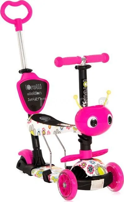 Трехколесный самокат Lorelli Smart Plus (pink flowers)
