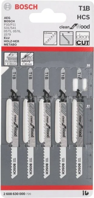 Набор оснастки Bosch 2608630000 (5 предметов)