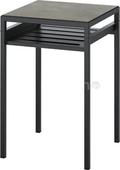 Журнальный столик Ikea Нибода (серый бетон/черный) 104.526.33