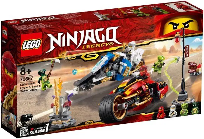 Конструктор LEGO Ninjago 70667 Мотоцикл-клинок Кая и снегоход Зейна
