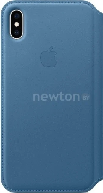 Чехол Apple Leather Folio для iPhone XS Cape Cod Blue