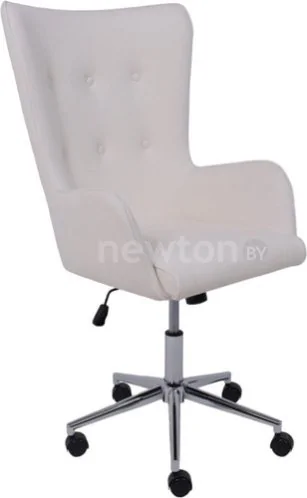 Офисное кресло AksHome Bella XL chrome Buble White 15 (букле/белый)
