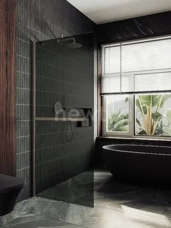 Душевая стенка MaybahGlass 69x195 MGD-723-2ш (графитовое стекло/бронза)