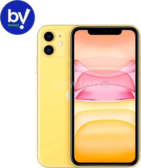 Телефон Apple iPhone 11 64GB Воcстановленный by Breezy, грейд C (желтый)