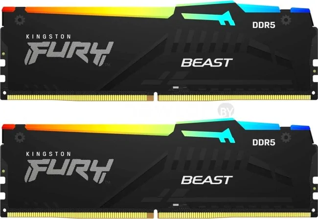 Оперативная память Kingston FURY Beast RGB 2x8ГБ DDR5 6000МГц KF560C40BBAK2-16