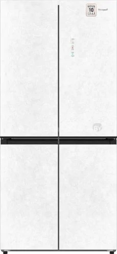Четырёхдверный холодильник Weissgauff WCD 450 White Rock Glass NoFrost Inverter