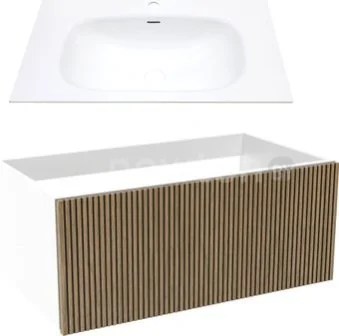 ЗОВ Тумба с умывальником Кито 80 K80LW0MRM-M115W80 (белый/тростник)