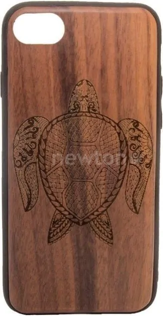 Чехол Case Wood для Apple iPhone 7/8 (грецкий орех, черепаха)