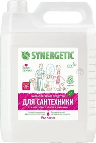 Средство для сантехники Synergetic Для мытья сантехники кислотное, биоразлагаемое 5 л