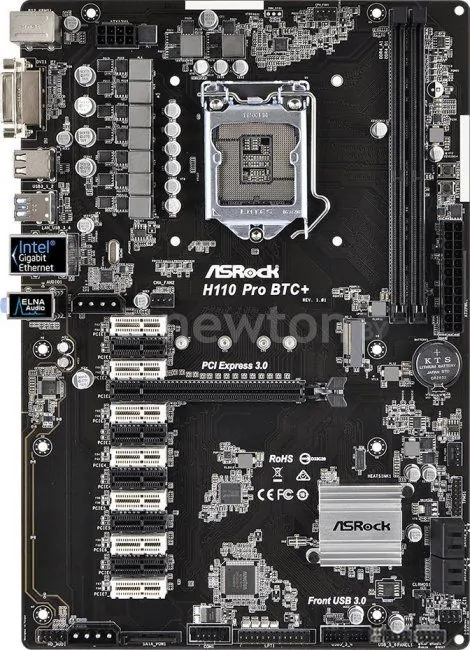 Материнская плата ASRock H110 PRO BTC+