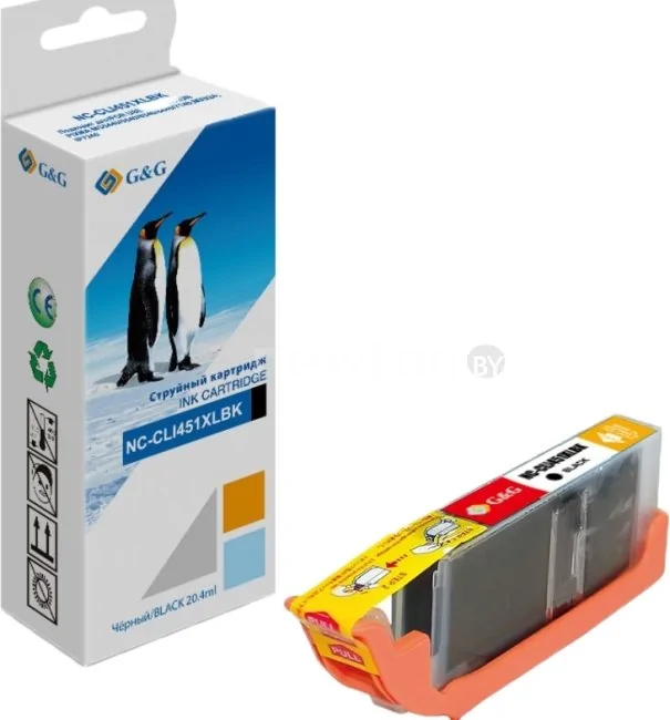 Картридж G&G NC-CLI451XLBK (аналог Canon CLI-451BK XL)