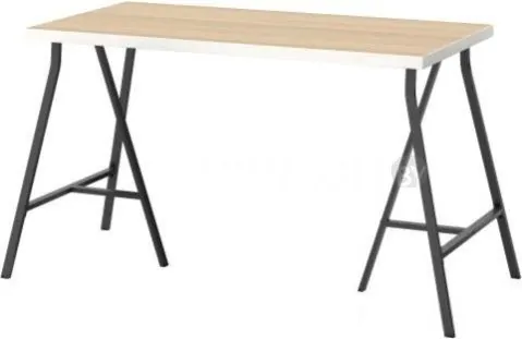 Стол Ikea Линнмон/Лерберг (беленый дуб/серый) 593.047.59