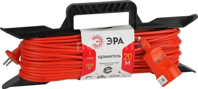 Удлинитель ЭРА UF-1-2x0.75-20m