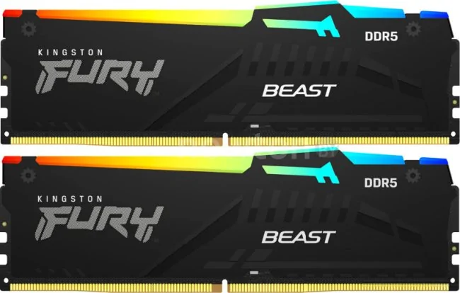 Оперативная память Kingston FURY Beast RGB 2x16ГБ DDR5 6400МГц KF564C32BBAK2-32