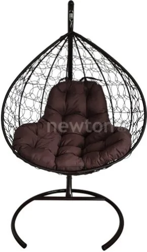 Подвесное кресло M-Group XL 11120405 (черный ротанг/коричневая подушка)