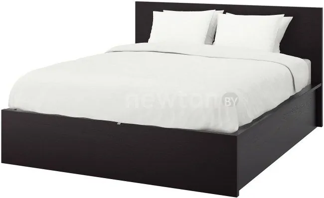 Кровать Ikea Мальм 200x140 (черно-коричневый, с ПМ) 104.047.98