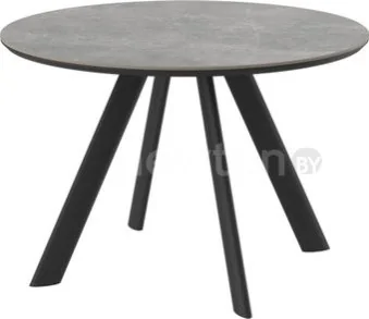 Кухонный стол Мамадома Rondy-116 d116 (dolmen grey premium cer/черный)