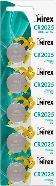 Батарейки Mirex CR2025 5 шт CR2025-E5