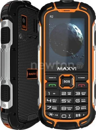 Кнопочный телефон Maxvi R2 (оранжевый)