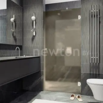 Душевая дверь MaybahGlass 195x90.5 MGD-526-4 (бронза матовая/хром глянцевый)