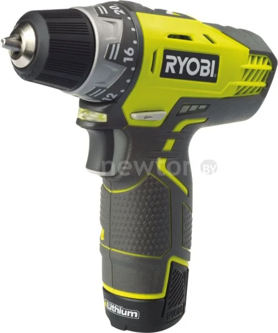 Дрель-шуруповерт Ryobi R12DD-LL13S 5133001802 (с 2-мя АКБ 1.3 Ah, сумка)