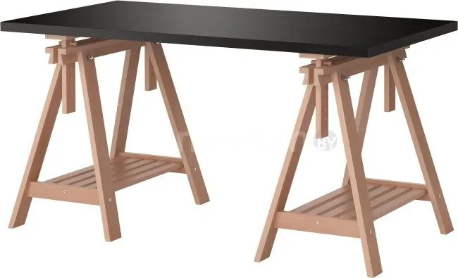 Стол Ikea Линнмон/Финвард (черно-коричневый/бук) 192.795.68