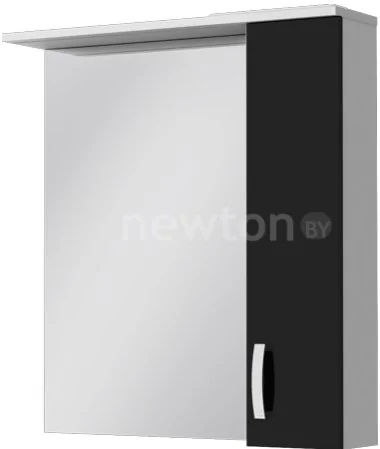 Ювента Шкаф с зеркалом БфШНЗ1-75 (черный, правый)