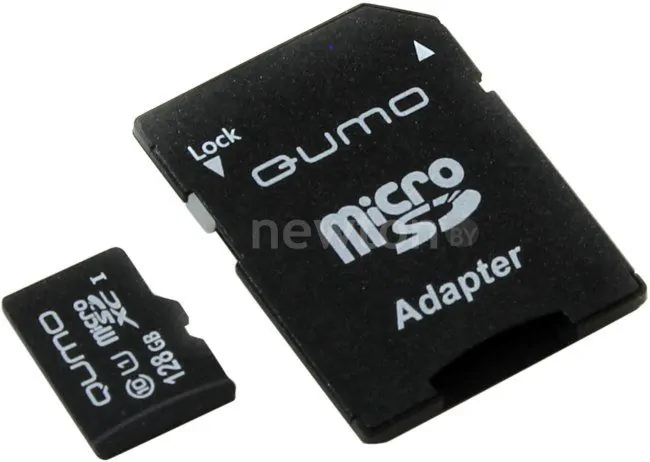 Карта памяти QUMO QM128GMICSDXC10U1 microSDXC 128GB + адаптер