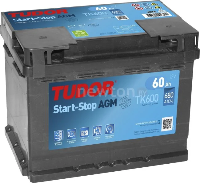 Автомобильный аккумулятор Tudor Start-Stop AGM TK600 (60 А·ч)
