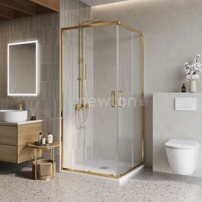Душевой уголок BelBagno Luce-A-2-90-P-ORO