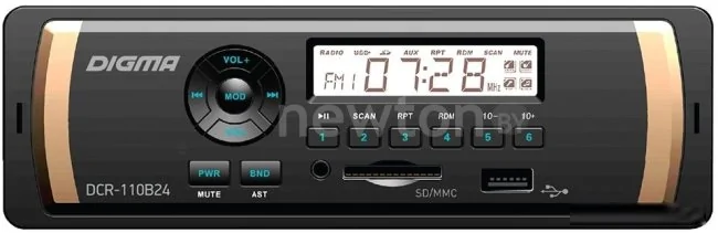 USB-магнитола Digma DCR-110B24