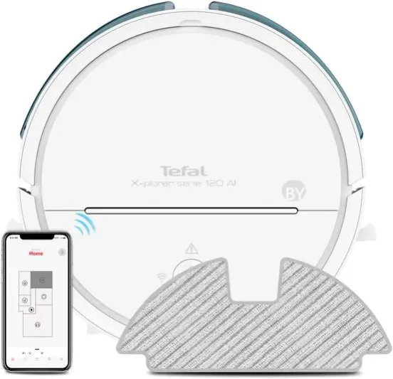 Робот-пылесос Tefal X-Plorer Serie 120 Ai Animal & Allergy RG7867WH