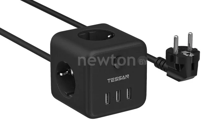 Сетевой фильтр Tessan TS-301 (черный)