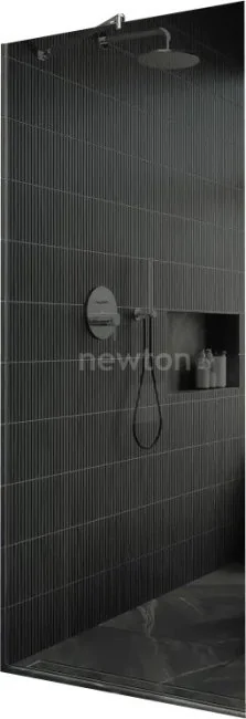 Душевая стенка MaybahGlass 195x79 MGD-698-5у (графитовое стекло/хром матовый)