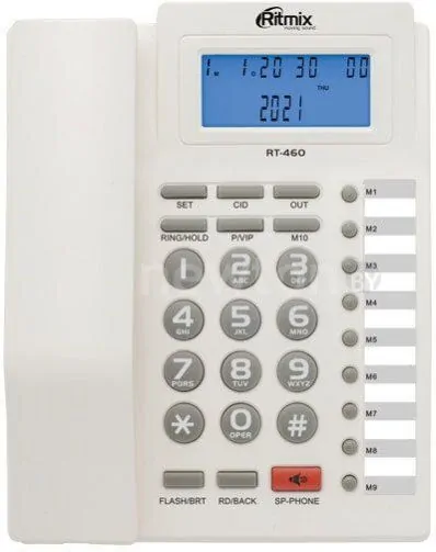 Проводной телефон Ritmix RT-460 (белый)