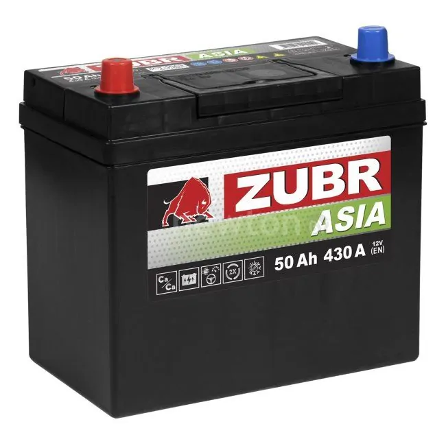 Автомобильный аккумулятор Zubr Premium Asia L+ (50 А·ч)