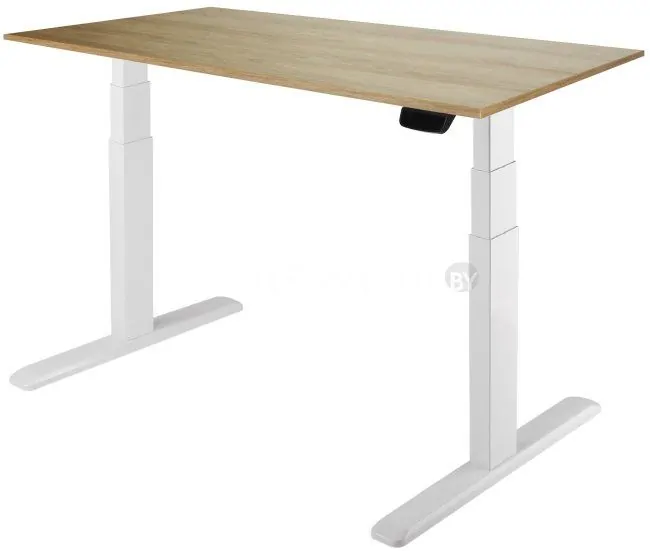 Стол для работы стоя ErgoSmart Unique Ergo Desk 1380x800x18мм (дуб натуральный/белый)