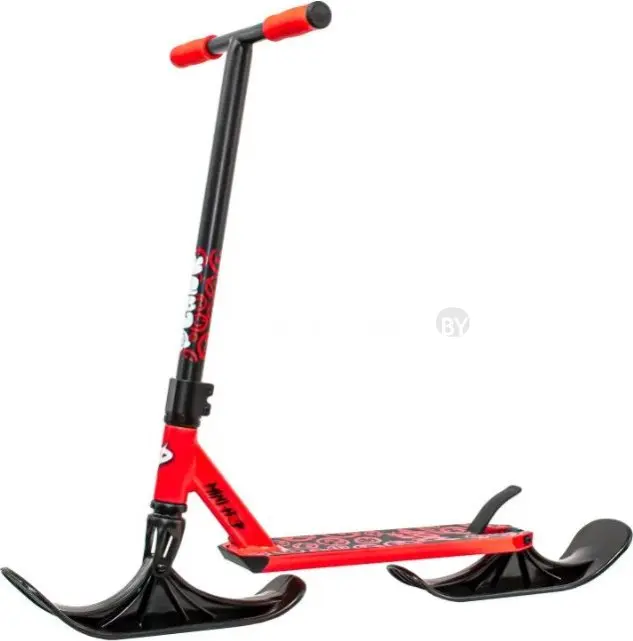 Самокат на лыжах Plank Minihop P21-MINIHOP-100R+SKI (красный)