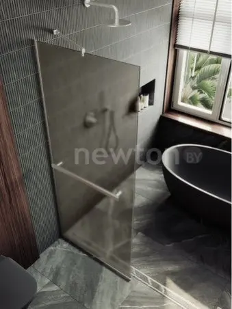 Душевая стенка MaybahGlass 79x195 MGD-728-5у (бронзовое матовое стекло/хром матовый)