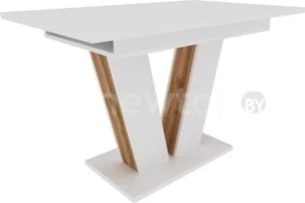 Кухонный стол ЭлиГард Kai 1180-1570x720x760 (белый структурный)