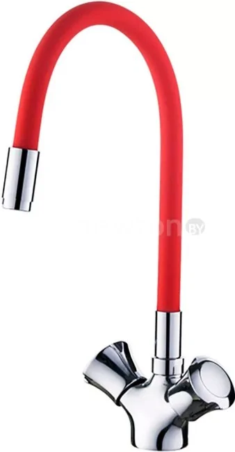 Смеситель Ledeme L4022-1 (красный/хром)