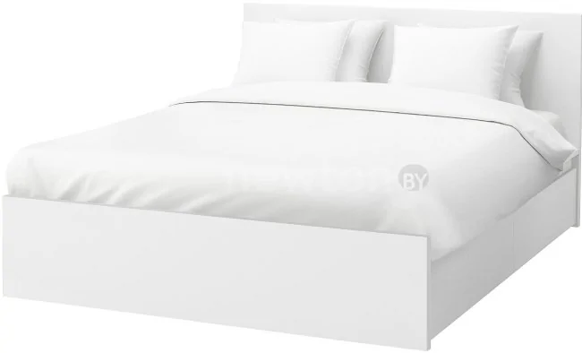 Кровать Ikea Мальм 200x160 (4 ящика, белый, Лонсет) 292.110.21