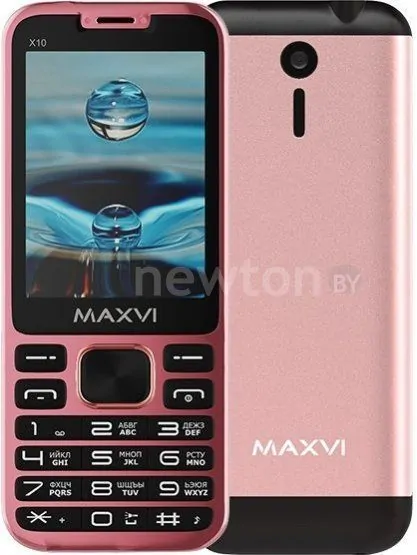 Телефон Maxvi X10 (розовый)