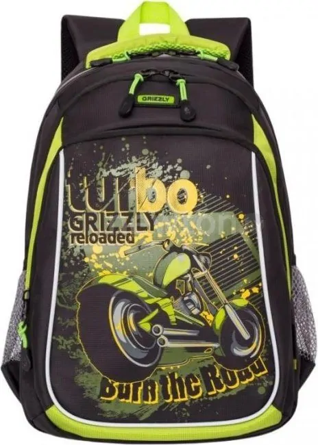 Рюкзак Grizzly RB-860-3/3 (черный/салатовый)