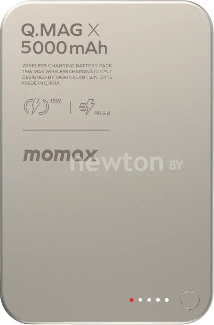 Внешний аккумулятор Momax Q.Mag X Magnetic IP116A 5000mAh (титановый)