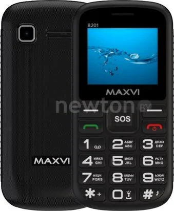 Кнопочный телефон Maxvi B201 (черный)